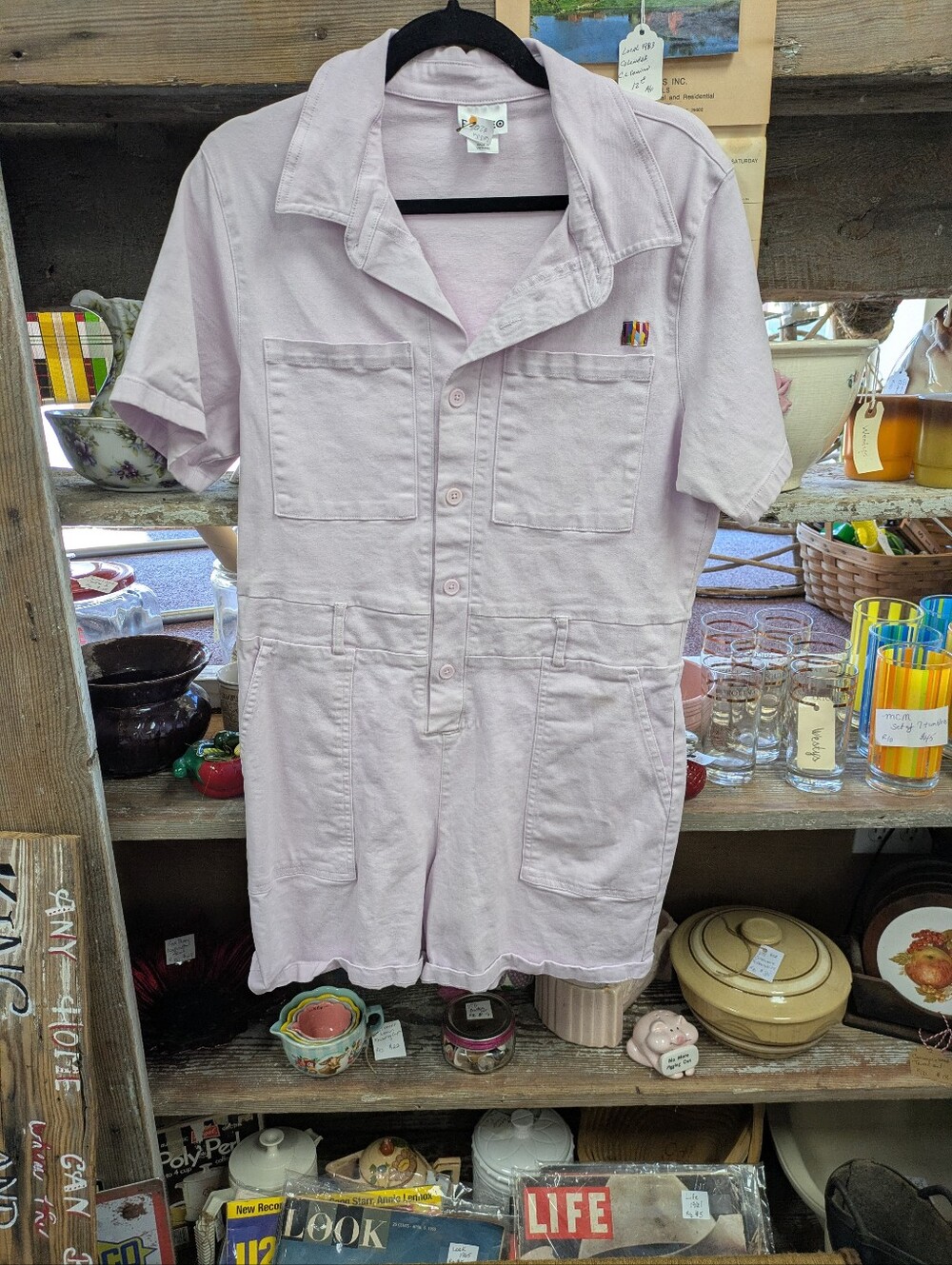 PRIDE Flag Utility Romper Jumpsuit